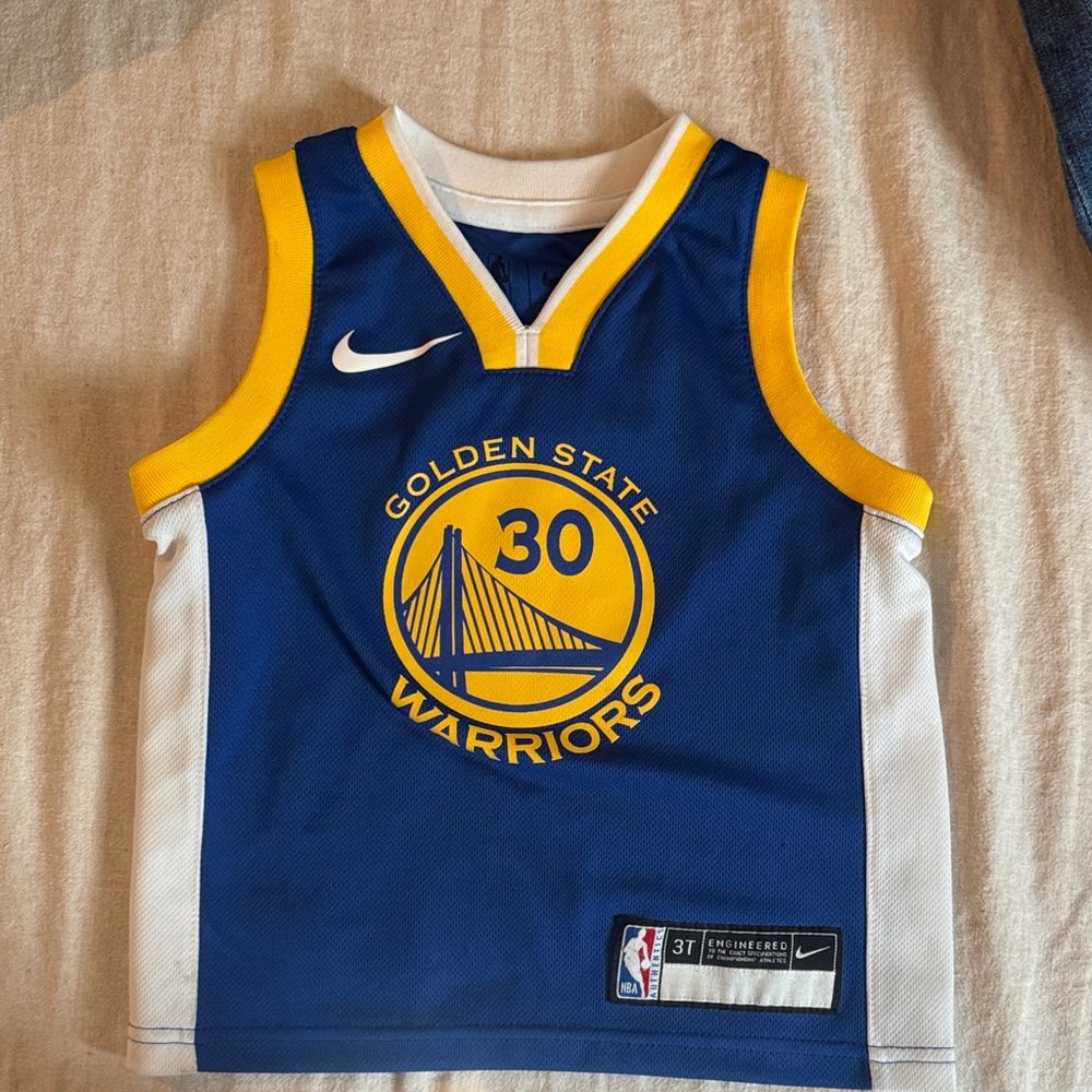 Nike Golden State Warriors Kids Jersey - Blue and Gold